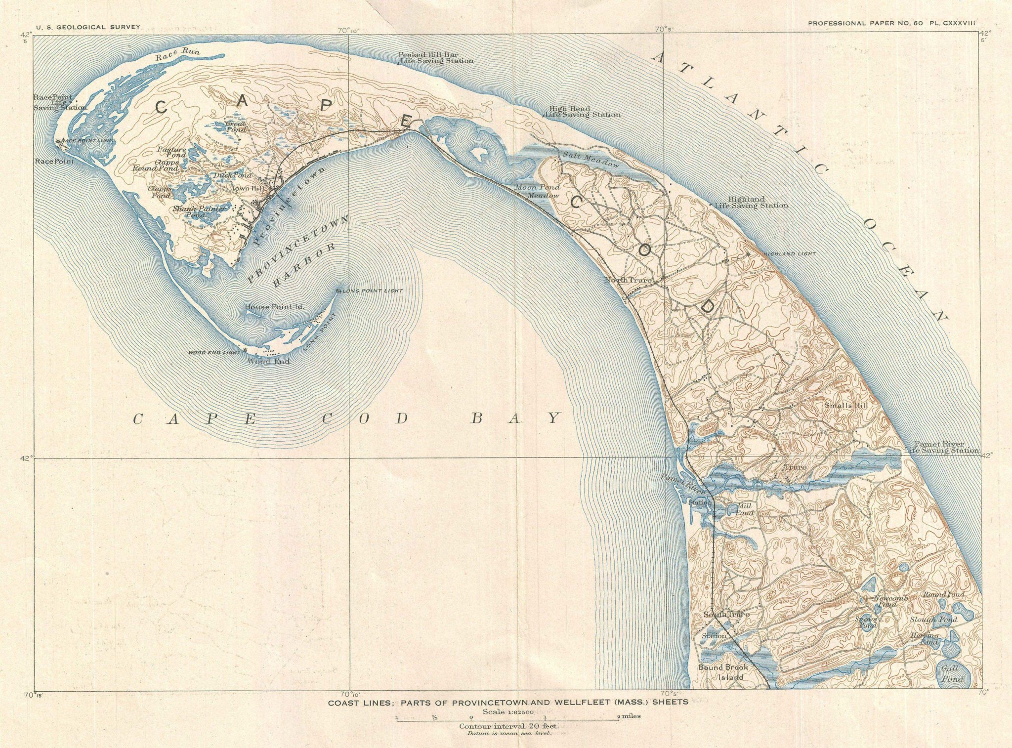 Map Of Truro Ma 1908 Us Geological Survey Map Of Provincetown, Truro, & Part Of Wellfleet Cape  Cod, Massachusetts | The Furies Cape Cod Cleaning Service