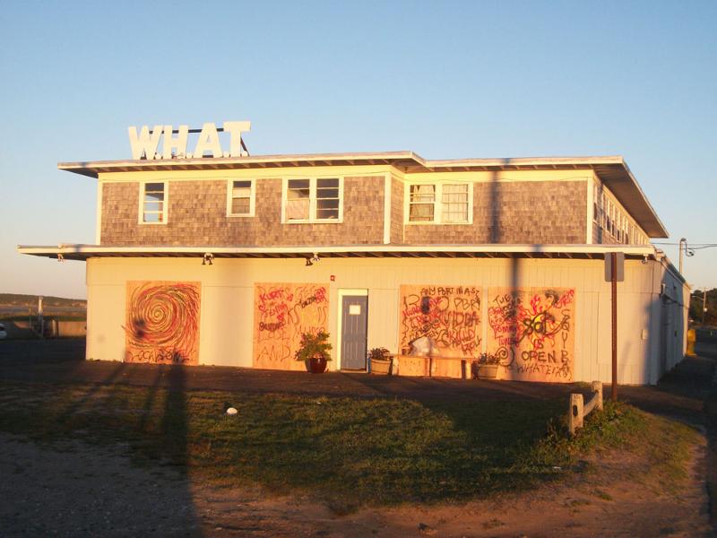 WHAT Harbor Stage and Sol Restaurant boarded in anticipation of Irene