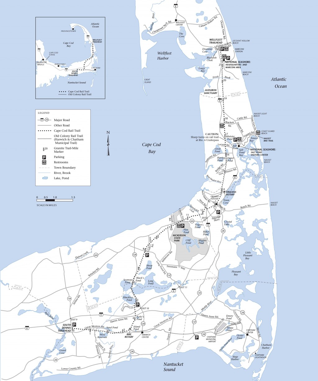 Cape Cod Rail Trail map