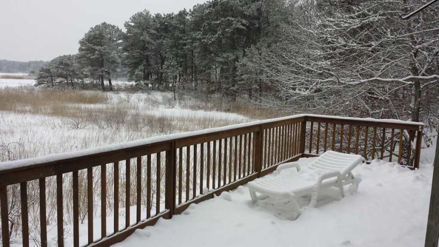 wishfull-thinking, snow covered outdoor lounge chair