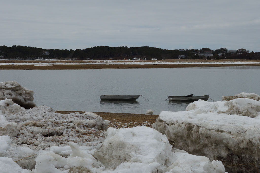 Old-Wharf-Loagy-Bay-Ice & Skiffs,Wellfleet-Cape-Cod,-MA-Spring-2015