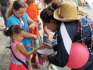 The Furies Handing out Candy Wellfleet 4th of July Parade