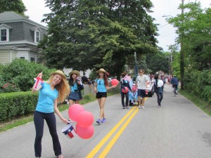 The Furies on Commercial St, Wellfleet 4th of July Parade 2015